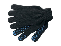 Перчатки х/б, ПВХ покрытие, "Точка", 10 класс, черные Россия