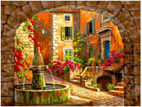 БЕЛОСНЕЖКА 955-AS Дворик с фонтаном