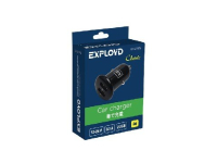 Автомобильное ЗУ EXPLOYD EX Z 576 3.1A 2.1А+1А 2хUSB чёрный Classic