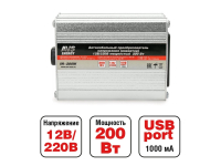 AVS IN-200W Автомобильный инвертор 12/220V