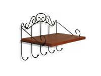 Полка SHEFFILTON Полка Грация 669 черный/орех