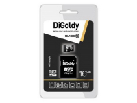 Карта памяти DIGOLDY 16GB microSDHC Class10 + адаптерSD