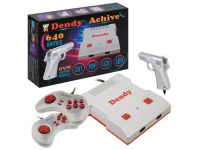 DENDY Achive 640 игр + световой пистолет серая