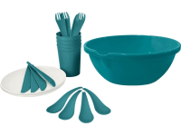 PLAST TEAM PT184512096 на 4 персоны 21 предмет 260х260х105 мм зеленый бархат