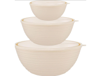 SUGAR&SPICE SE400912001 Набор салатников Cardamom (1,2+2,3+4,1 л) с крышками шампань