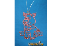 Новогоднее украшение MOROZCO Свинка ФГХР0303 розовый