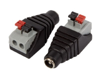 разъем REXANT (14-0315-2) разъем питания гнездо 2.1х5.5 с быстрозажимной колодкой (блистер) (50)