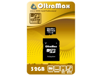 Карта памяти OLTRAMAX MicroSDHC 32GB Class10 + адаптер SD