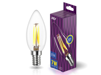 REV (32486 7) LED FILAMENT свеча С37 E14 7W, 2700K, DECO Premium, теплый свет