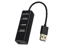 USB хаб PERFEO USB HUB 4 PORT PF HYD 6010H BLACK черный