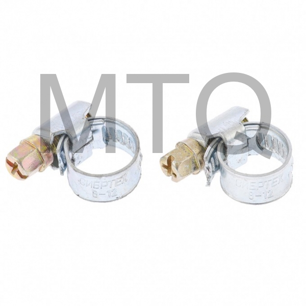 Хомуты металлические, стандартное болтовое крепление 8-12 мм, 2 шт, ширина 9 мм Сибртех