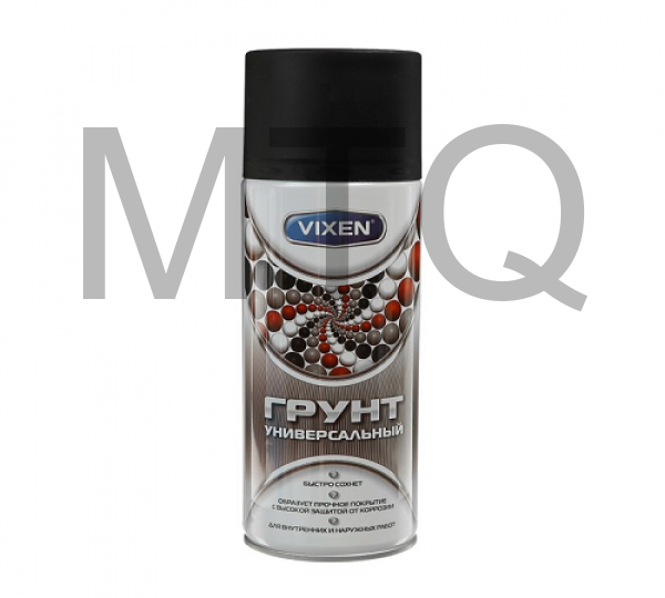 Грунт универсальный акриловый, VIXEN черный, аэрозоль 520 мл.