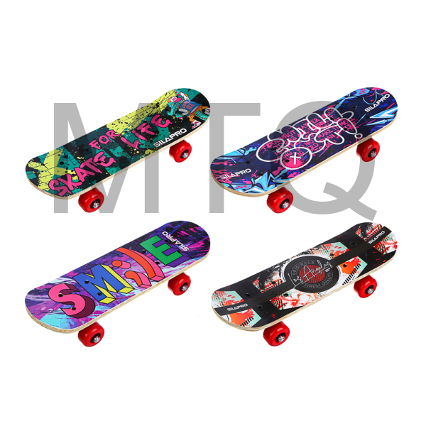 SILAPRO Скейтборд 43х13см (пласт. крепеж, 5030PVC ) макс. нагрузка 30кг (131-106)