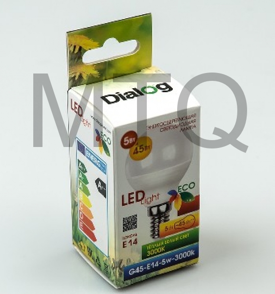 Лампа DIALOG G45 E14 5w 3000k