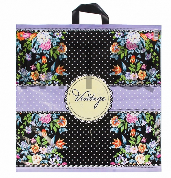 АРТПЛАСТ Пакет с петлевой ручкой 60х50+11 (Винтаж)