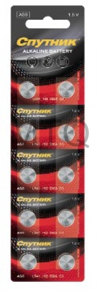 Батарейки СПУТНИК AG3/10B (LR41/192) ALKALINE (20)
