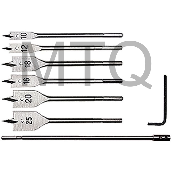 Набор сверл перовых по дереву, 10-12-16-18-20-25 мм, 6 шт. 6-гранный хвостовик// Sparta