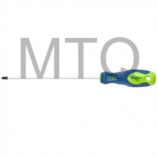 Отвертка, PH2 х 200 мм, CrV, двухкомпонентная рукоятка Сибртех