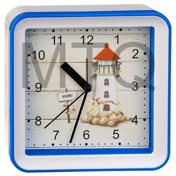 PERFEO (PF_C3138) Quartz часы-будильник "PF-TC-010", квадратные 14,8*14,8 см, подвес на ст