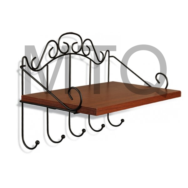 Полка SHEFFILTON Полка Грация 669 черный/орех