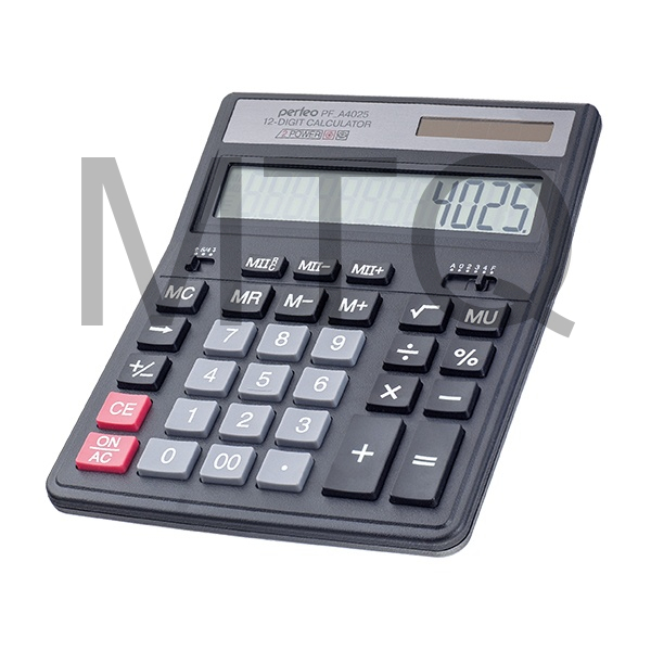 Калькулятор PERFEO PF-A4025 бухгалтерский, 12-разр. черный