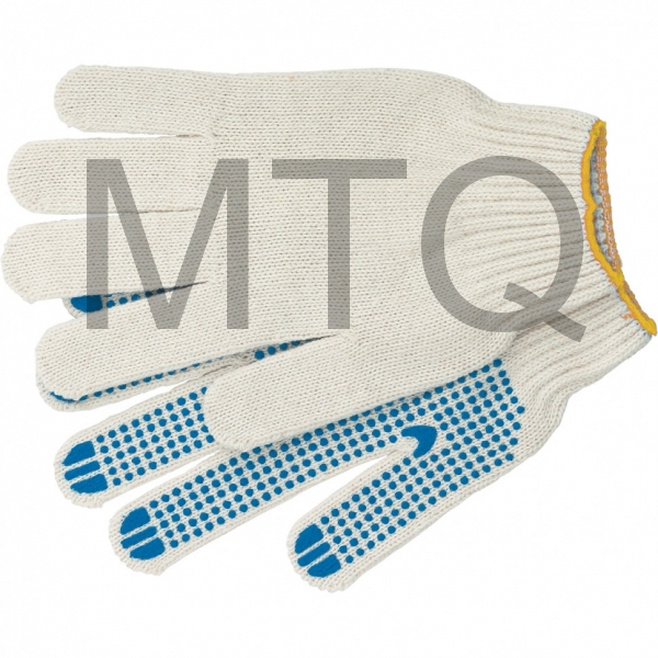 Перчатки х/б, ПВХ покрытие, "Точка", 7 класс Россия