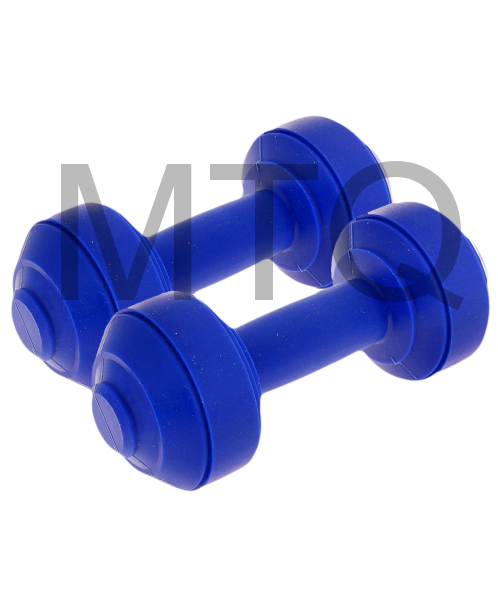 Гантели пластиковые европодвес 0,5 кг, пара, синяя