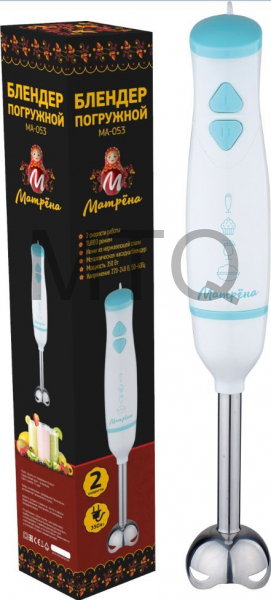 Блендер МАТРЁНА МА 053 (007266) белый, голубой