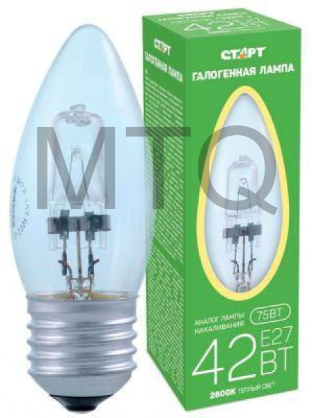 СТАРТ (8420) ГЛН ДС 42Вт Е27 свеча