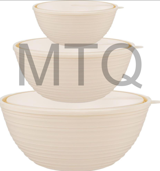 SUGAR&SPICE SE400912001 Набор салатников Cardamom (1,2+2,3+4,1 л) с крышками шампань