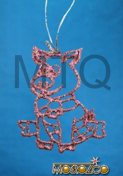 Новогоднее украшение MOROZCO Свинка ФГХР0303 розовый