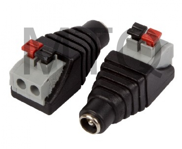 разъем REXANT (14-0315-2) разъем питания гнездо 2.1х5.5 с быстрозажимной колодкой (блистер) (50)