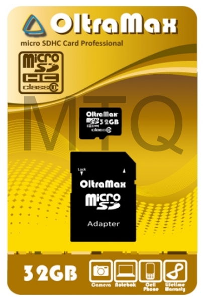 Карта памяти OLTRAMAX MicroSDHC 32GB Class10 + адаптер SD