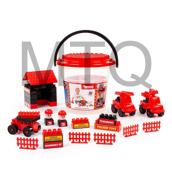 ПОЛЕСЬЕ Конструктор "MAMMOET" (60 элементов) (в ведёрке) 93165