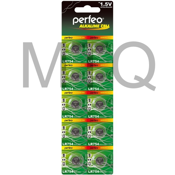 батарейка PERFEO LR754-10BL ALKALINE CELL 393A AG5