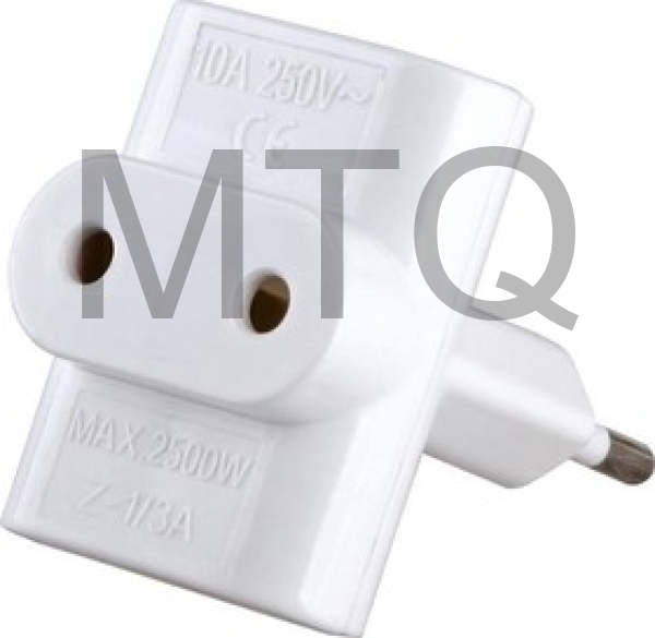 Электро разветвитель VOLSTEN Z 1/3A (тройник, 2шт)