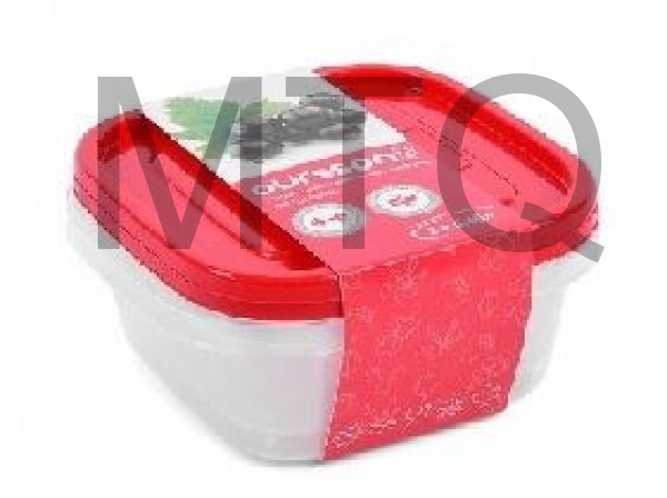 OURSSON CP1081S/RD наб. контейнеров квадрат.