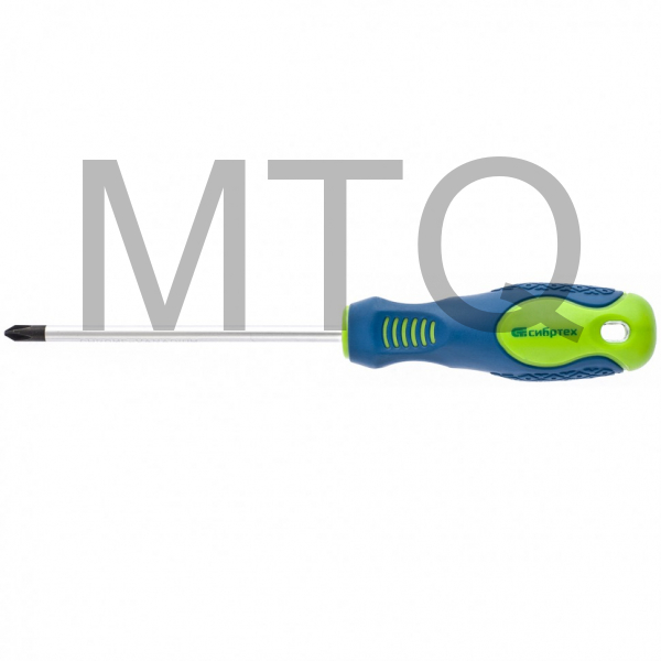 Отвертка (11837) PH0 х 100 мм, CrV, двухкомпонентная рукоятка Сибртех