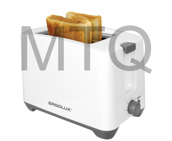Тостеры ERGOLUX ELX ET02 C31 бело серый двойной корпус, 220 240 В, 750 Вт