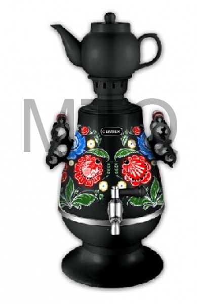 Самовар CENTEK CT-0091 B черный+рисунок