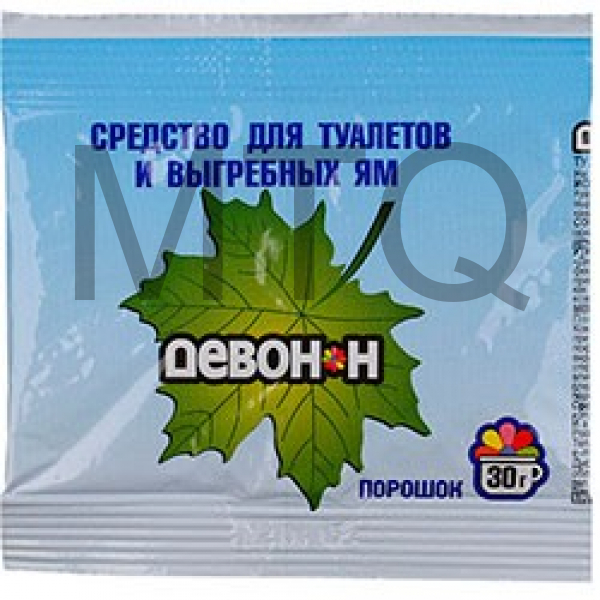 Биотуалет ЭКУМ Порошок Девон Н 30 г. (для биотуалетов, выгребных ям, удаления запахов и загрязнений)