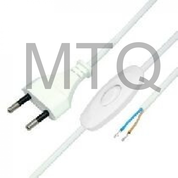 REXANT ( 11-1115) шнур с выключателем 1.8м, белый