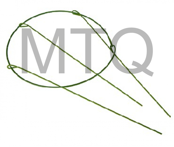 INBLOOM Поддержка для растений d18см, h28см, металл 30х18х4 154-057