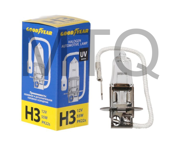 GOODYEAR GY013120 лампа галогенная автомобильная Н3 12V 55W PK22s
