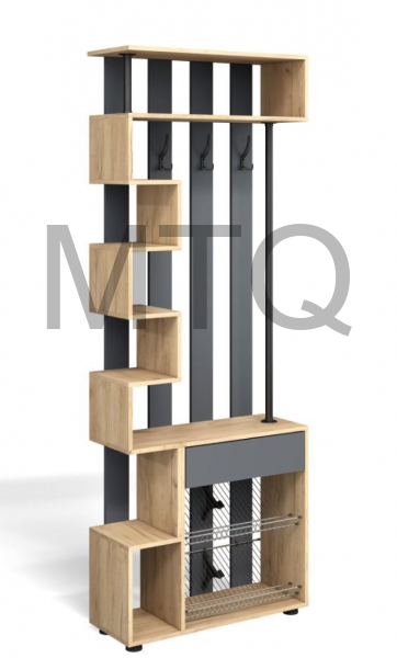 БИТЕЛ ПРИХОЖАЯ МИНИ МЛ-1 (ДУБ ЗОЛОТОЙ КРАФТ/СЕРЫЙ ГРАФИТ)