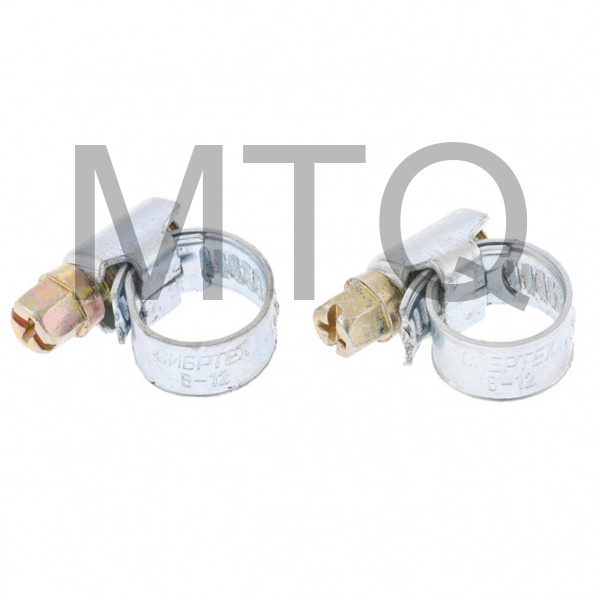 Хомуты металлические, стандартное болтовое крепление 10-16 мм, 2 шт, ширина 9 мм Сибртех